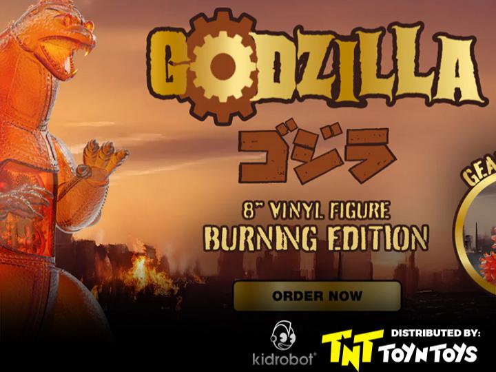 Godzilla x Doktor A Burning Godzilla Vinyl Art